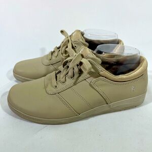 GRASSHOPPER ORTHOLITE STRETCH PLUS II LACE‎ UP SNEAKERS EH57930 WOMEN 7W TAN